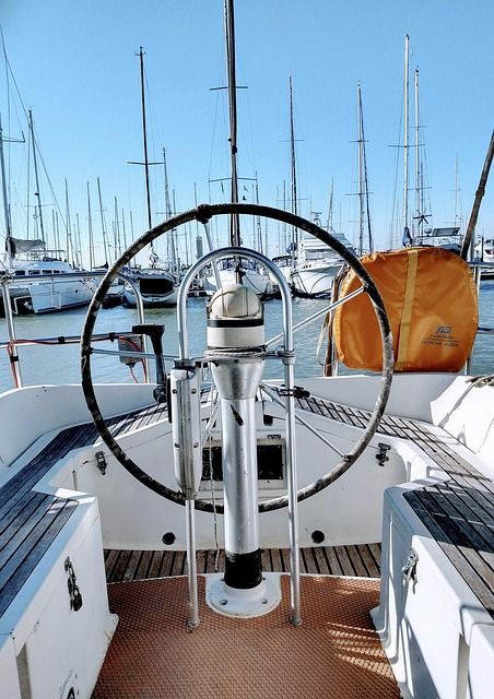 Cockpit of the yacht