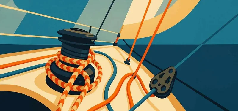 Работа с веревками на яхте: лебедки и блоки для чайников