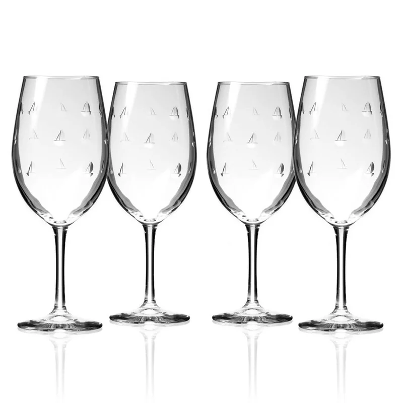 Sailing Wine Glasses - Set of 4 by ROLF glass